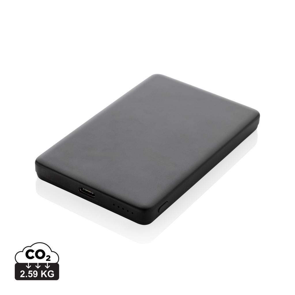 Powerbank publicitaire 5000mAh et 5W alu recyclé Orion Noir