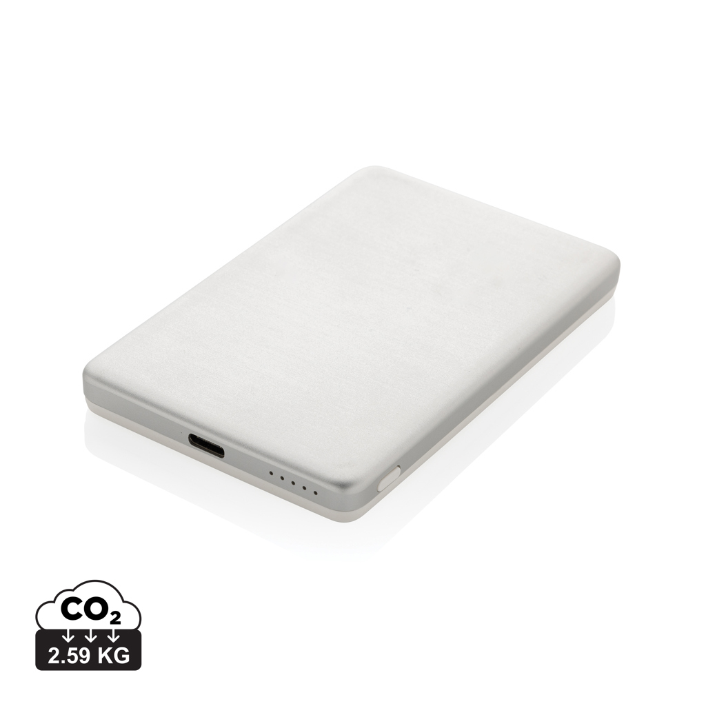Powerbank publicitaire 5000mAh et 5W alu recyclé Orion Argent