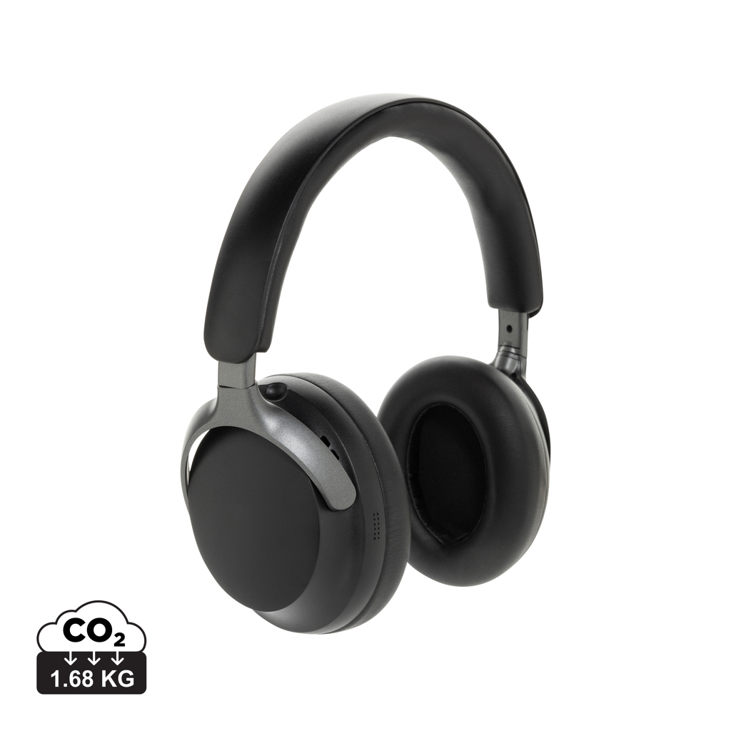 Casque ANC personnalisé en plastique recyclé RCS Soundpro Noir