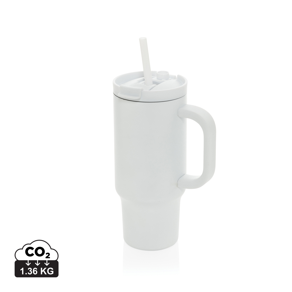 Mug 480ml étanche inox recyclé RCS à personnaliser Cruiser Blanc