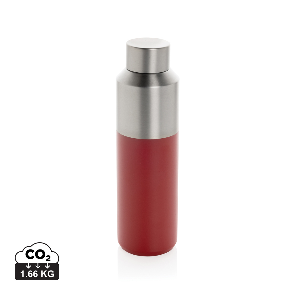 Bouteille publicitaire 600ml en acier recyclé RCS Fluid Rouge