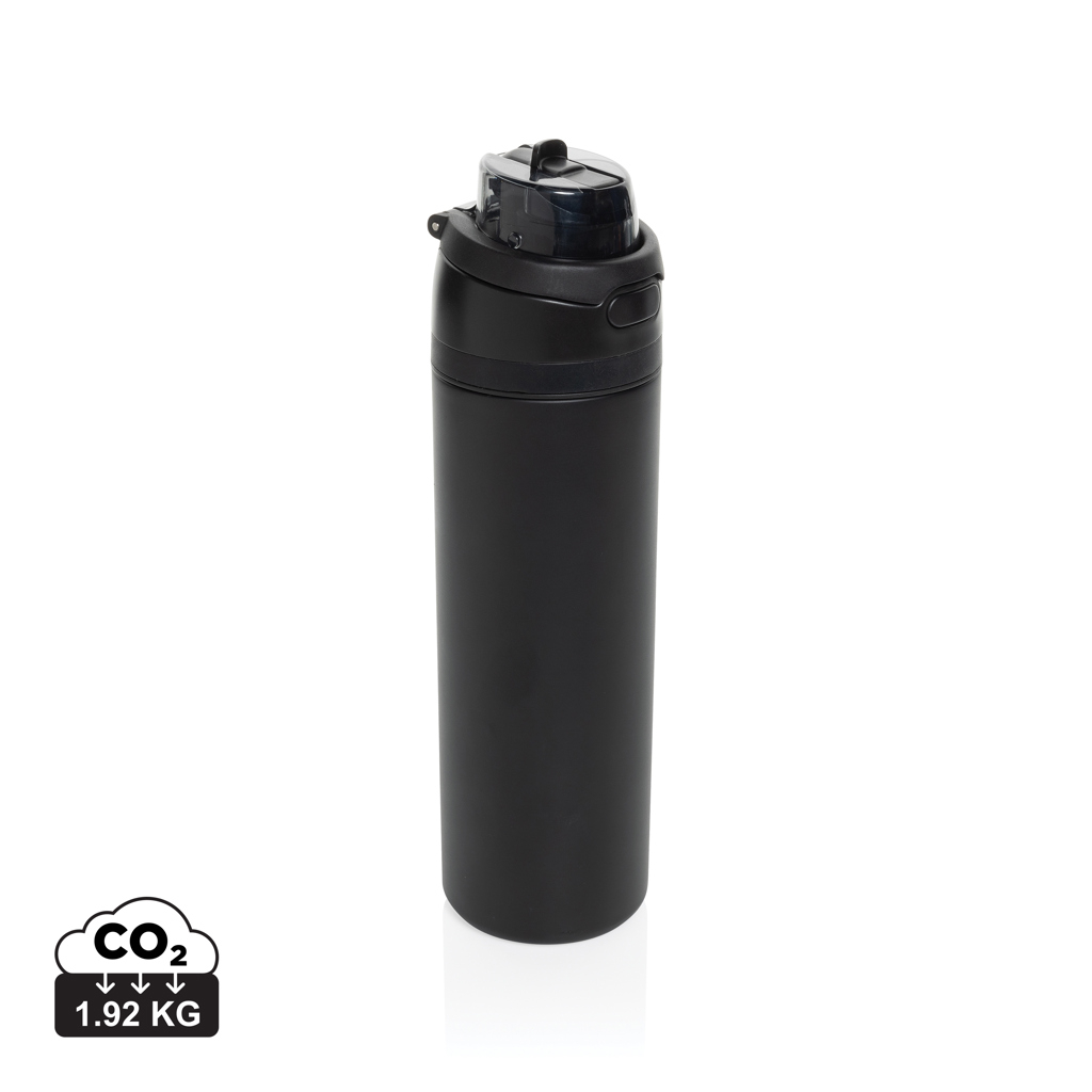 Bouteille 700ml acier certifié RCS à personnaliser Omni Sip Noir