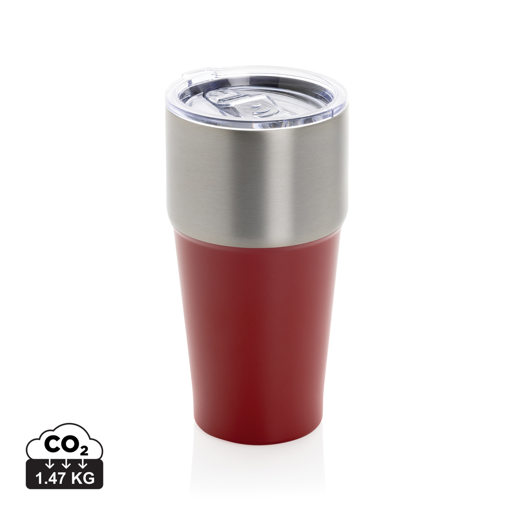 Mug personnalisable 500ml en acier recyclé certifié RCS Fluid Rouge