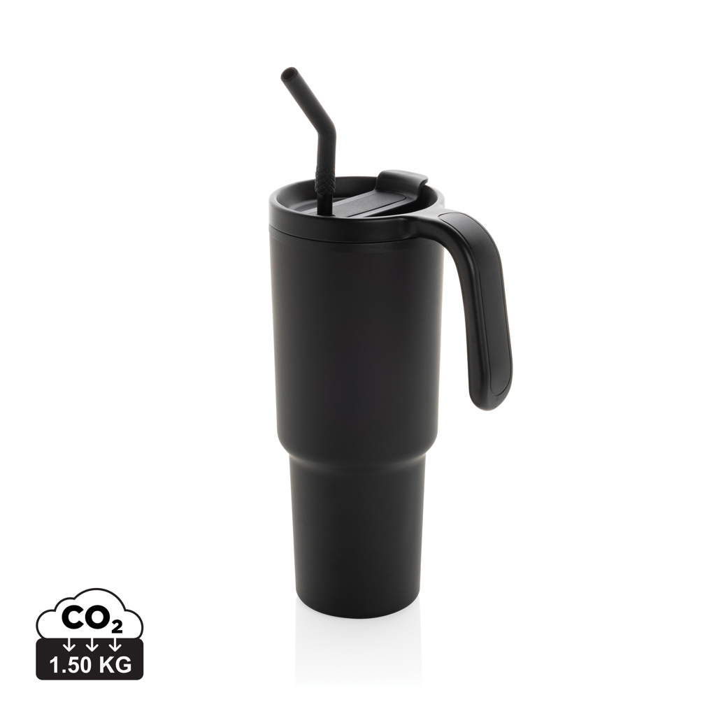Mug 900ml publicitaire en acier certifié RCS Graphic Noir