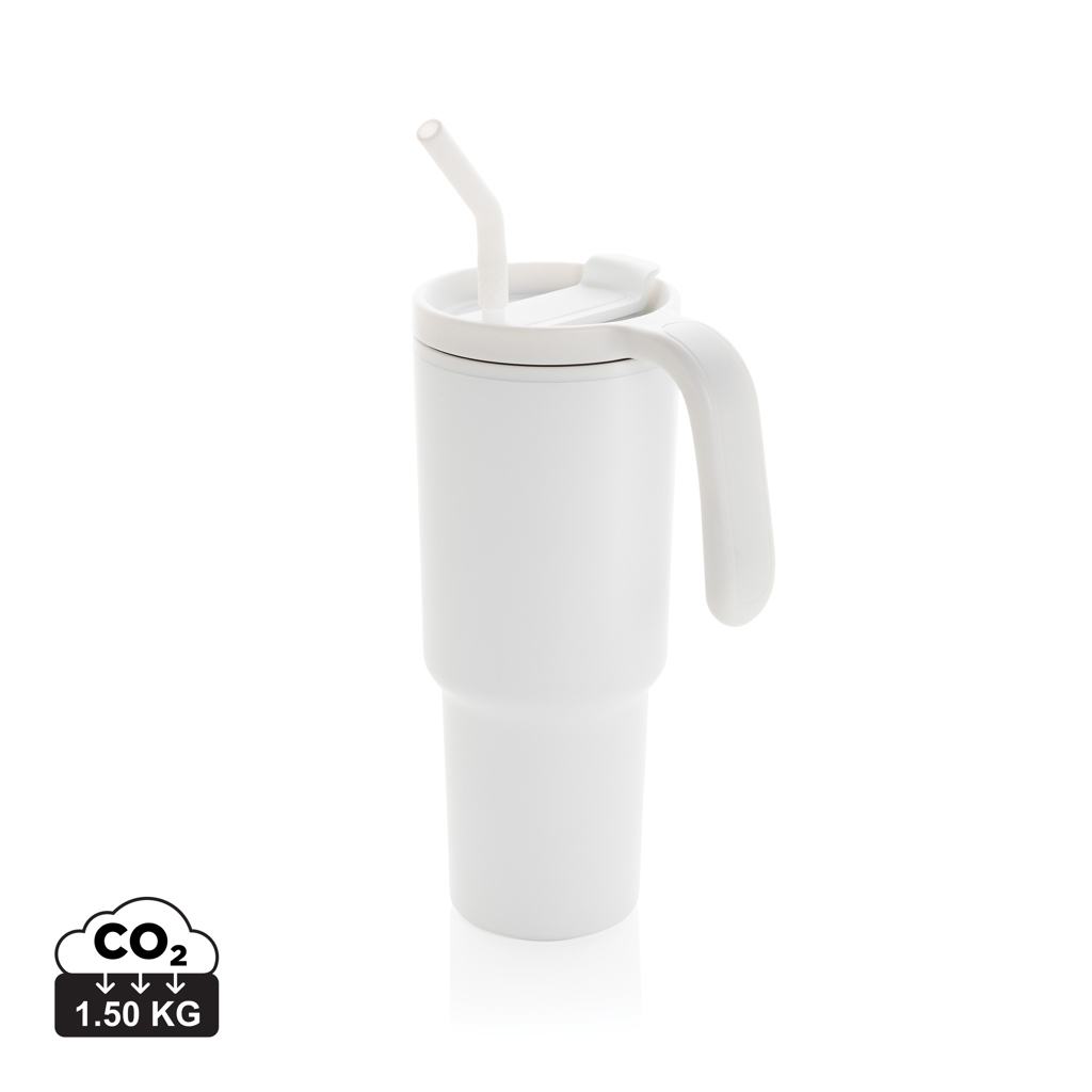 Mug 900ml publicitaire en acier certifié RCS Graphic Blanc