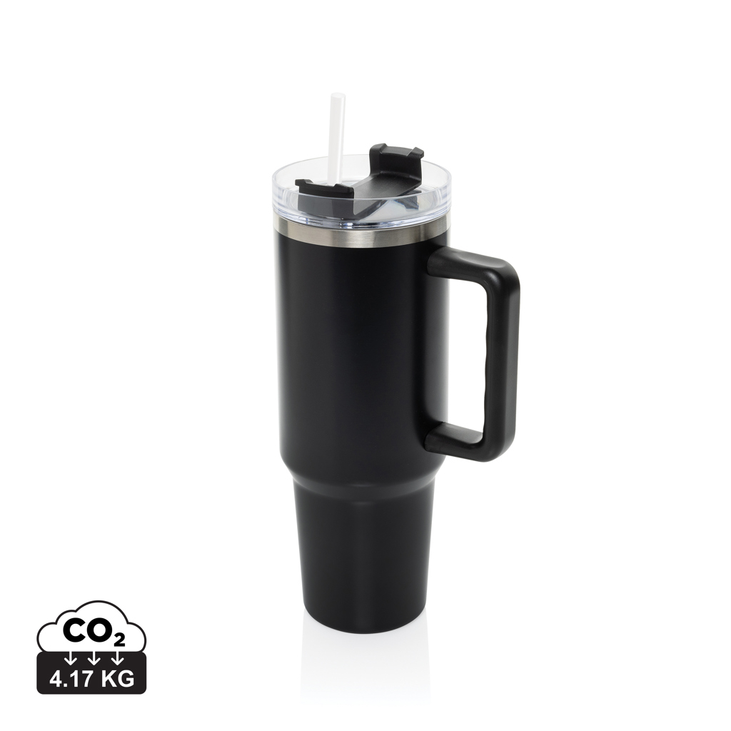 Mug personnalisé 1.2L en acier recyclé RCS Stadley Noir