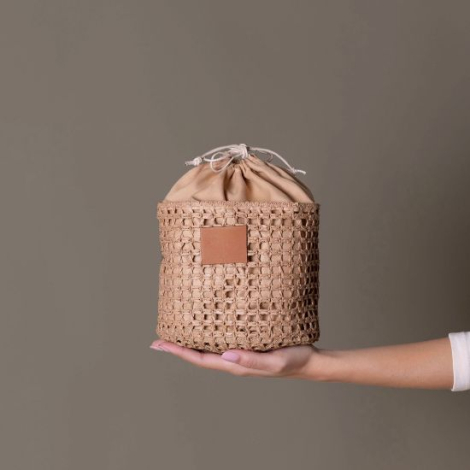 Bourse cadeau en papier raphia à personnaliser TURRON