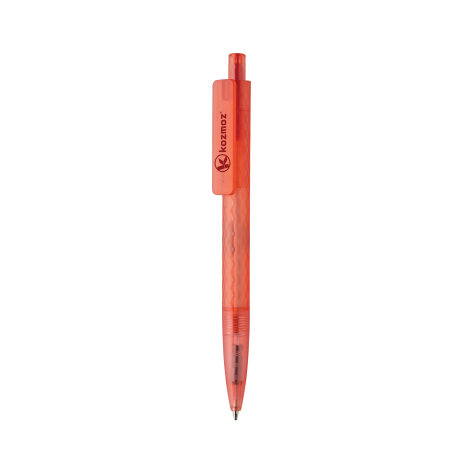 Stylo promotionnel X3 en plastique givré recyclé GRS