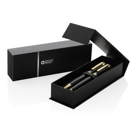 Set personnalisable de stylos en laiton recyclé RCS Swiss Peak Luca