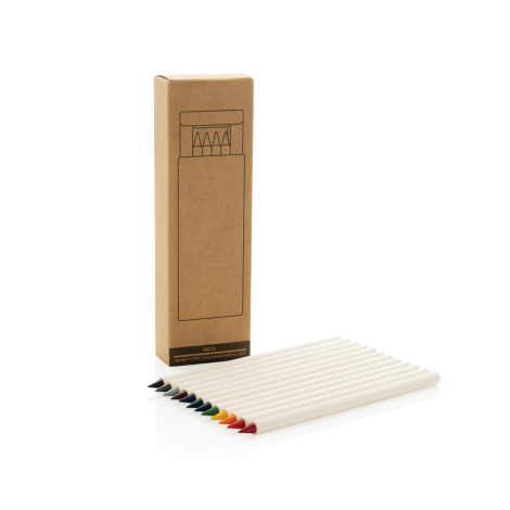 Set publicitaire de 12 crayons de couleur GRS Infinity Micki