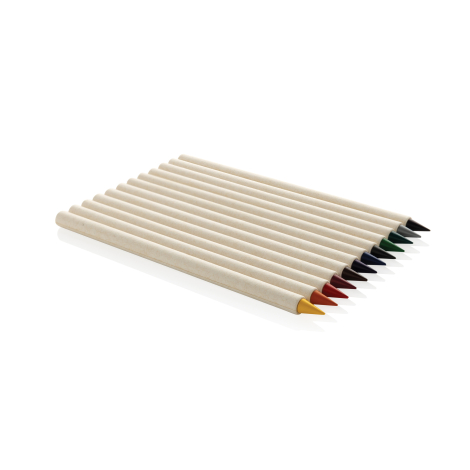 Set publicitaire de 12 crayons de couleur GRS Infinity Micki