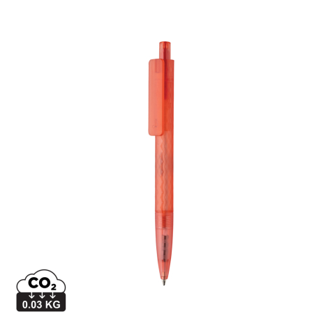 Stylo promotionnel X3 en plastique givré recyclé GRS