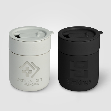 Mug avec couvercle en céramique personnalisable - Obsidian 295 ml