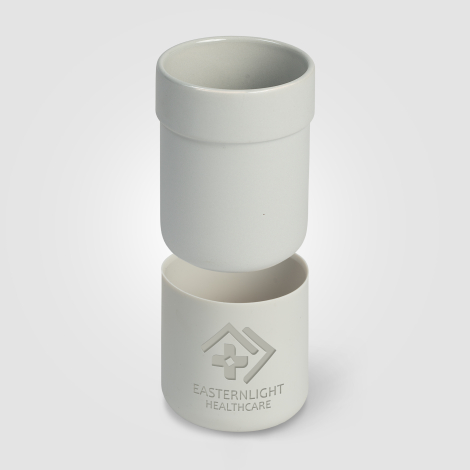 Mug avec couvercle en céramique personnalisable - Obsidian 295 ml