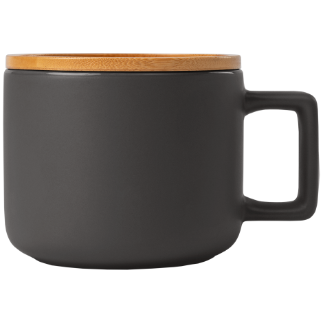 Tasse promotionnelle couvercle bambou - Café Virtuoso 355 ml