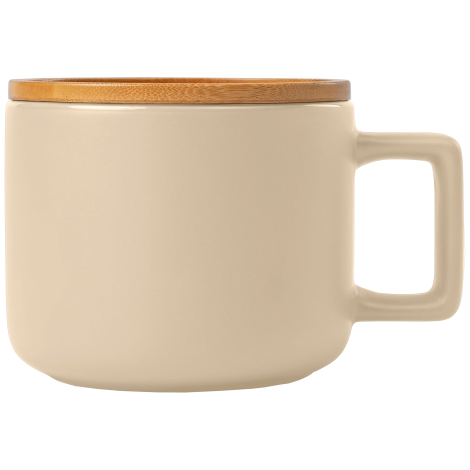 Tasse promotionnelle couvercle bambou - Café Virtuoso 355 ml