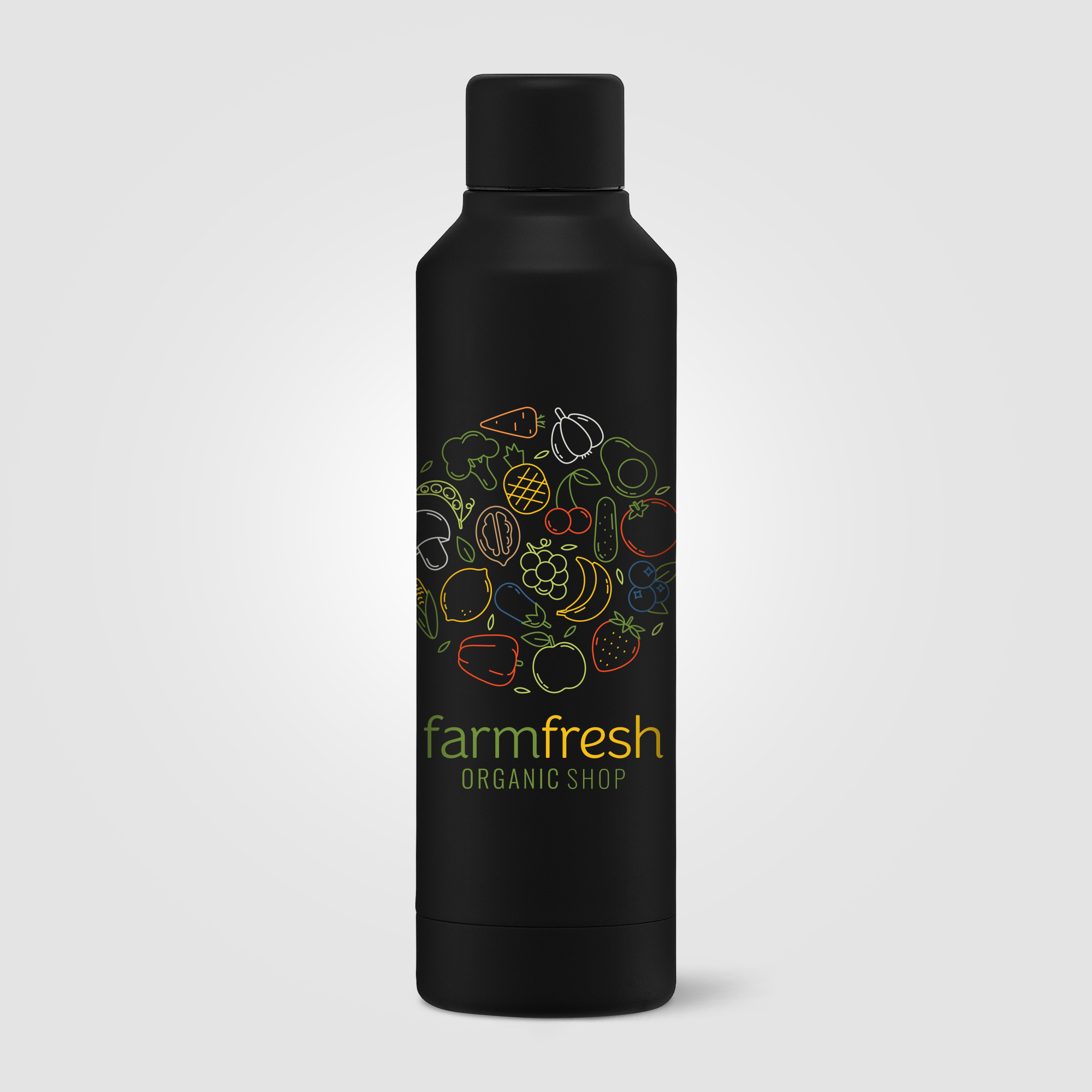 Bouteille isotherme publicitaire Olympus - 500 ml Noir