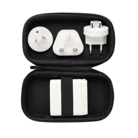 Chargeur de voyage personnalisable recyclé TravelCharge Pro