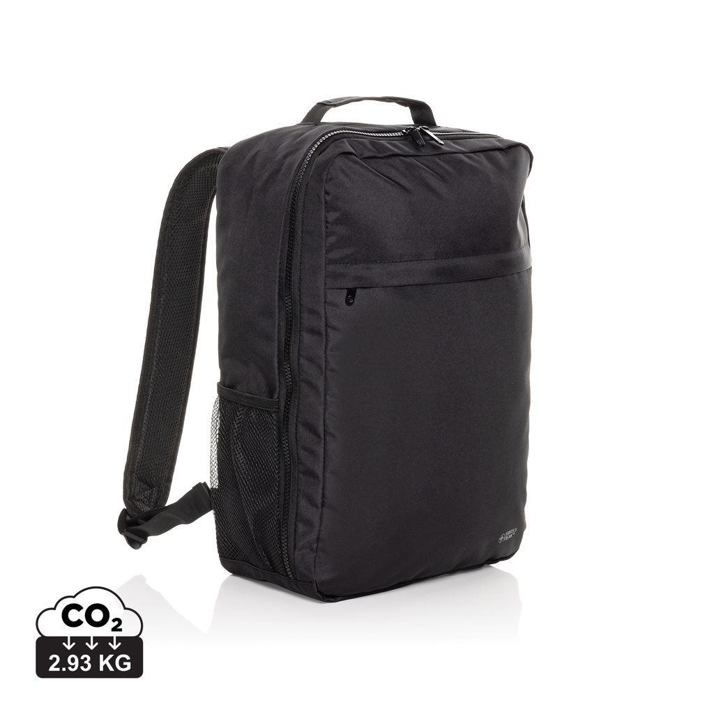 Sac à dos écran 15.6'' rPET personnalisé Swiss Peak Essential Noir