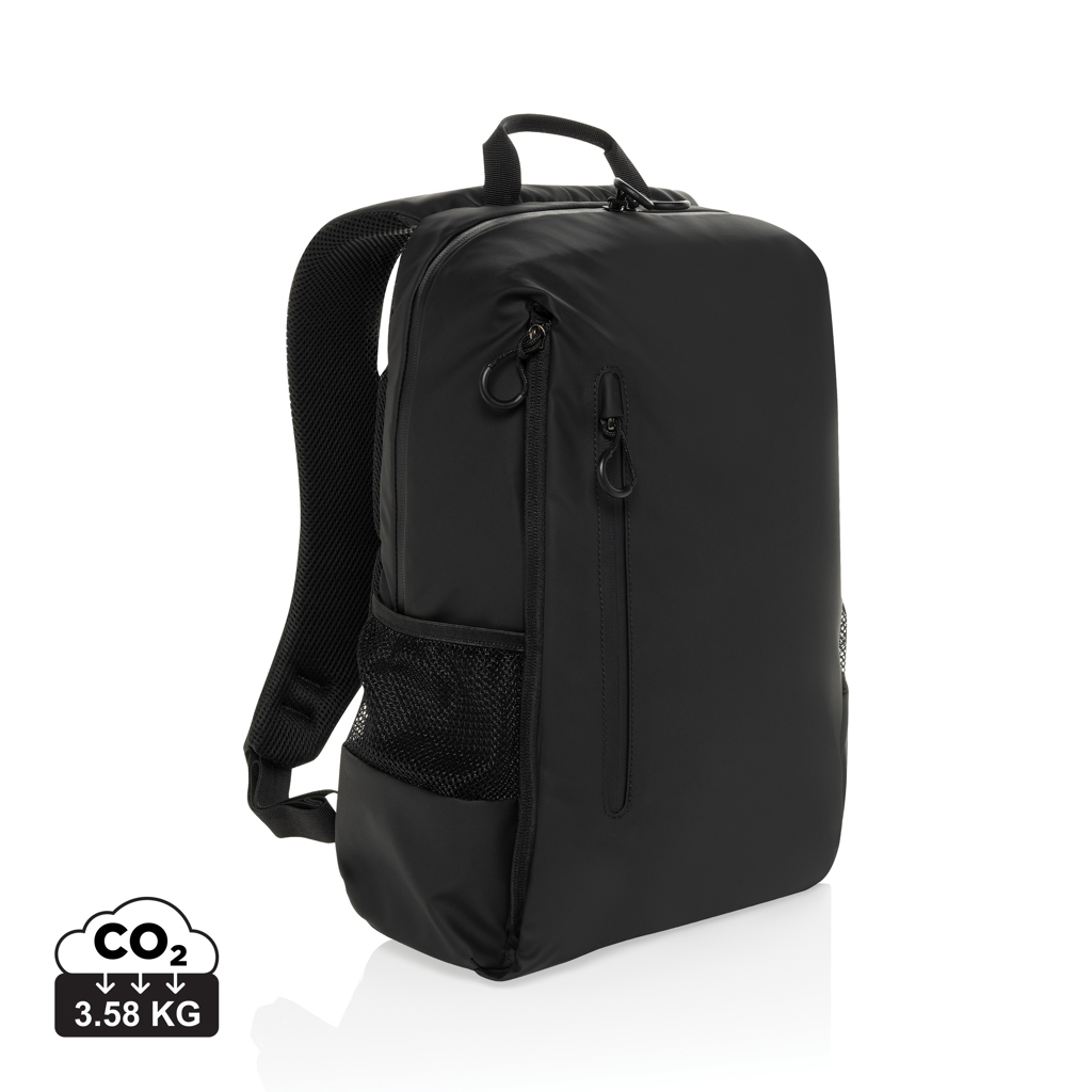 Sac à dos étanche publicitaire écran 15,6'' rPET Lima Noir