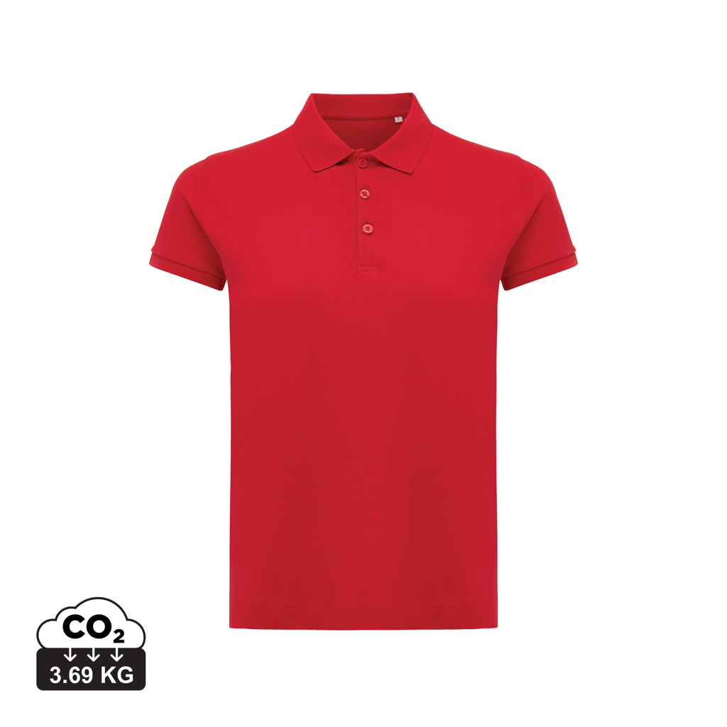 Polo publicitaire Femme coton recyclé 220g Yosemite Iqoniq Rouge
