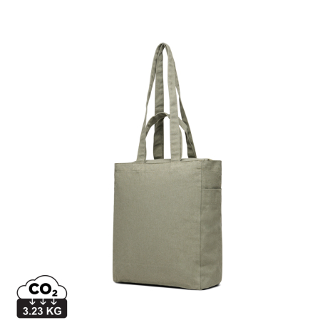 Tote bag personnalisable zippé toile recyclée 400g Hilo VINGA