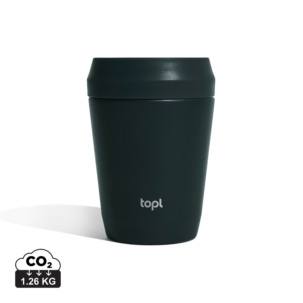 Mug recyclé 235ml avec couvercle 360° personnalisable Topl Gris