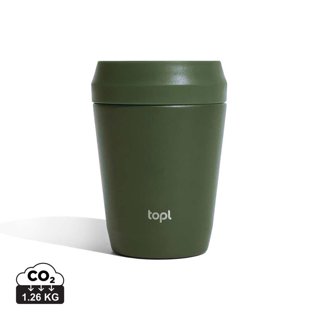 Mug recyclé 235ml avec couvercle 360° personnalisable Topl Vert
