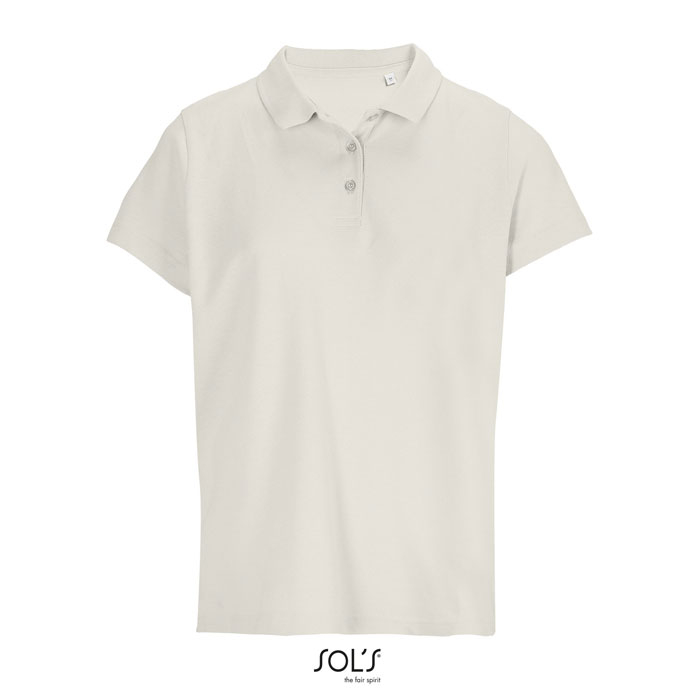 Polo Femme en coton à personnaliser PULSE Ecru