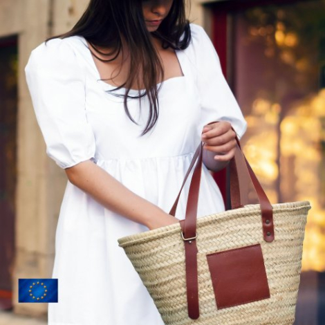 Panier en paille personnalisable - Riviera