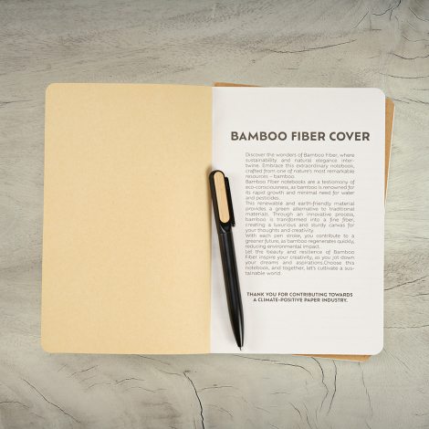 Carnet fibres de bambou A5 personnalisé Cervantes
