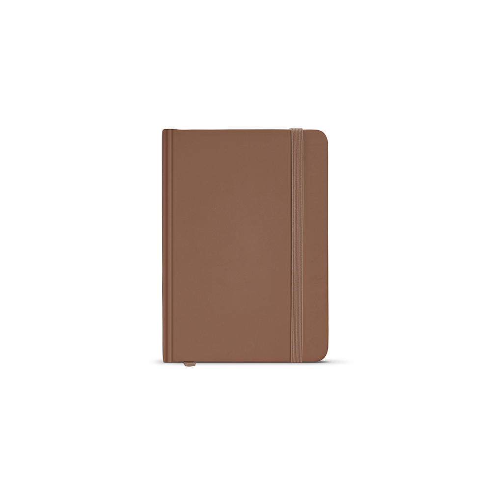 Carnet A6 rigide promotionnel Marquez Marron
