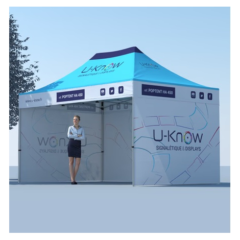 Tente aluminium personnalisable - 4.5x3m