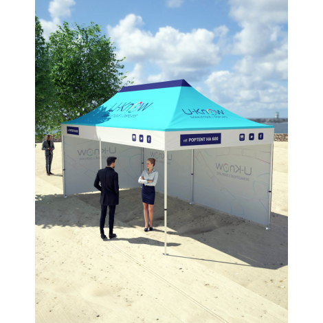 Tente aluminium personnalisable - 6x3m