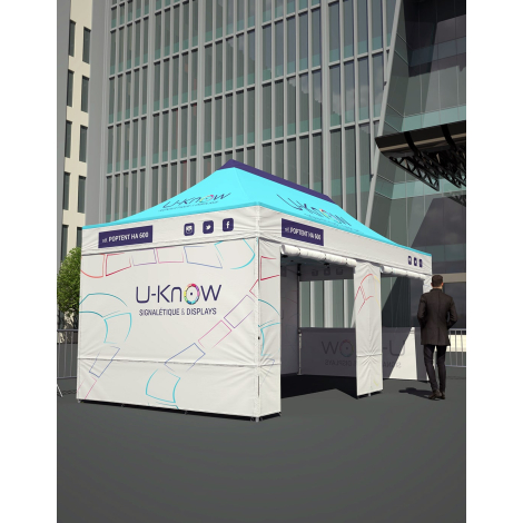 Tente aluminium personnalisable - 6x3m