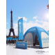 Tente gonflable personnalisable - 3x3m