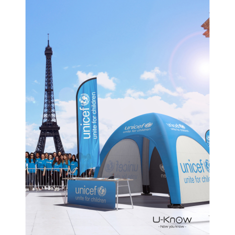 Tente gonflable personnalisable - 3x3m