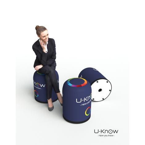 Pouf gonflable personnalisable - 44cm