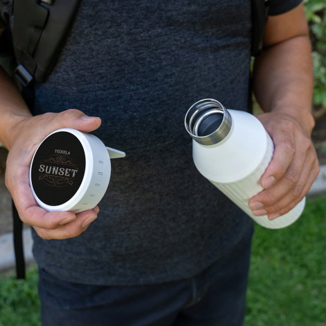 Bouteille intelligente inox recyclé 650ml personnalisée Timeos