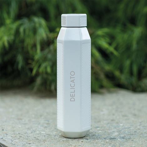 Bouteille hexagonale publicitaire 530 ml inox recyclé Hexagul