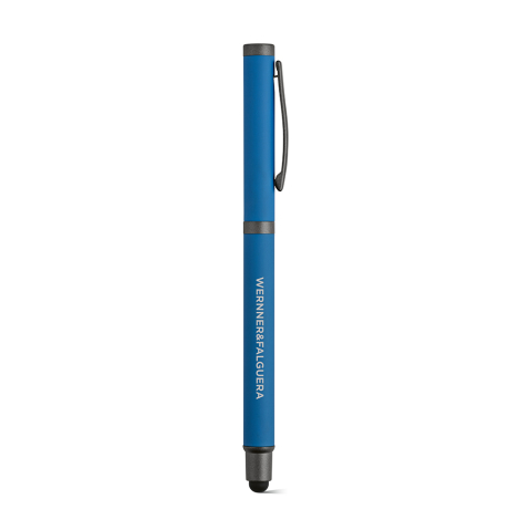 Stylo stylet inox recyclé et étui en bambou à personnaliser Woolf