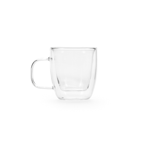 Tasse à café en verre double paroi à personnaliser 65 ml Elbe 75