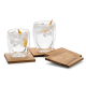 Tasse sans anse personnalisée verre double paroi 370ml Meuse 350