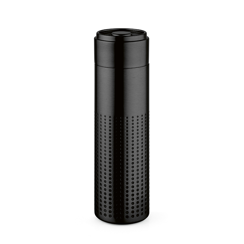 Bouteille promotionnelle isotherme 540 ml recyclée Perfora Noir