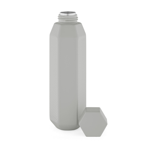 Bouteille hexagonale publicitaire 530 ml inox recyclé Hexagul