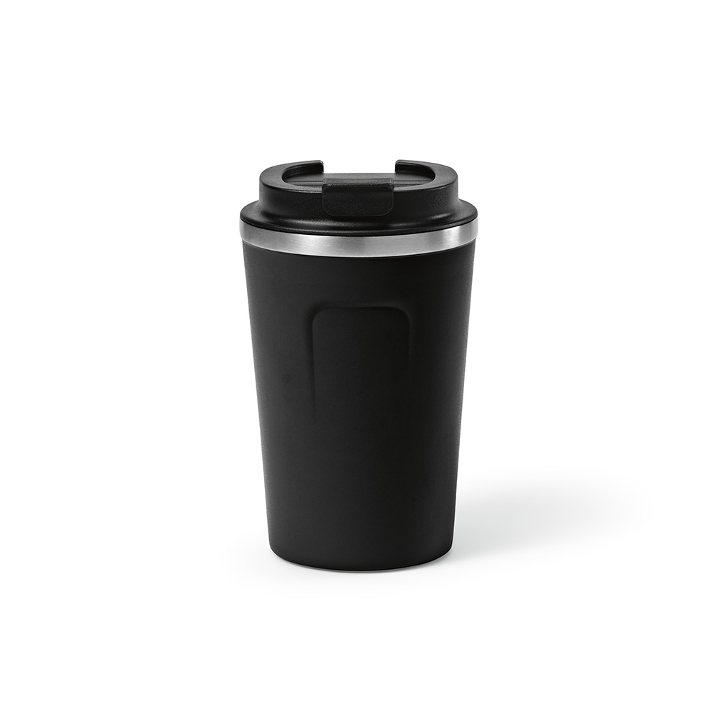 Gobelet de voyage promotionnel double paroi 490ml Limpopo Noir