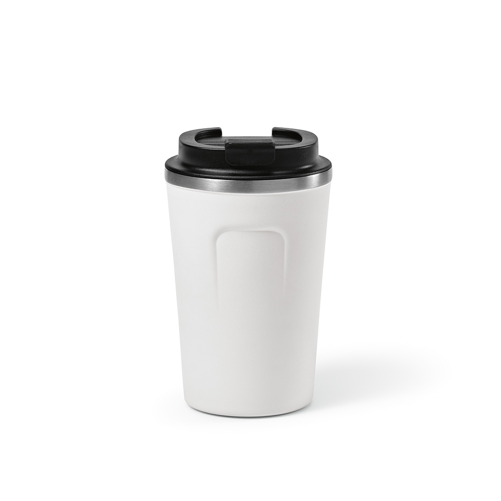 Gobelet de voyage promotionnel double paroi 490ml Limpopo Blanc