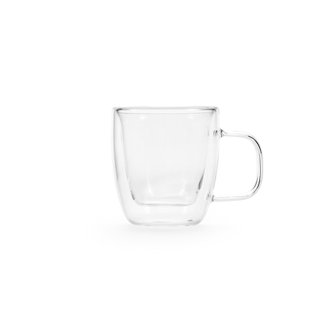 Tasse à café en verre double paroi à personnaliser 65 ml Elbe 75