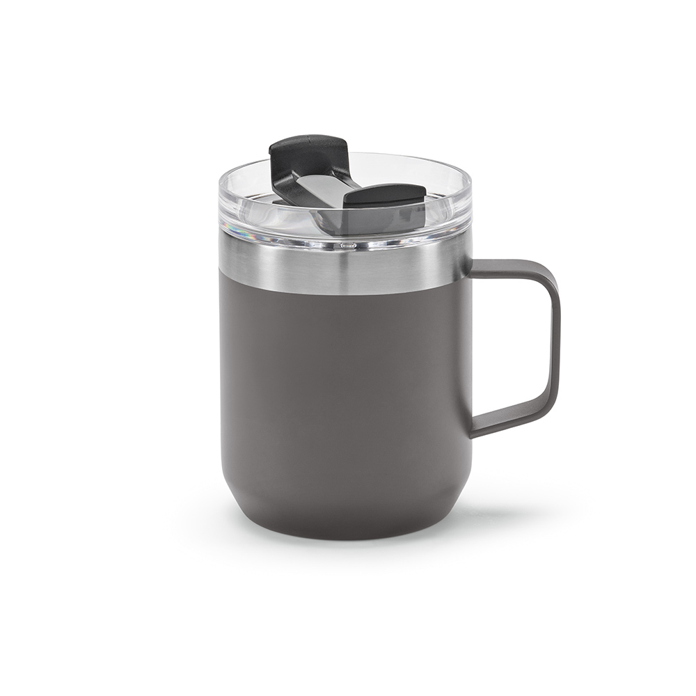 Mug inox recyclé promotionnel 440ml Shinano Gris
