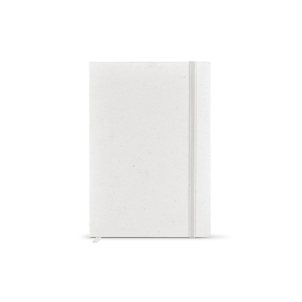 Carnet en briques de lait recyclées à personnaliser A5 Hugo Blanc